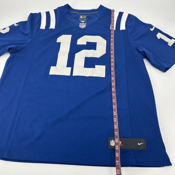 Indianapolis Colts Andrew Luck #12 NFL Jersey Nike On Field Men’s XL Blue Stitch - Picture 9 of 12